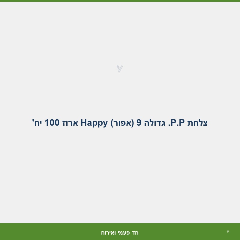 צלחת P.P. גדולה 9 (אפור) Happy ארוז 100 יח'