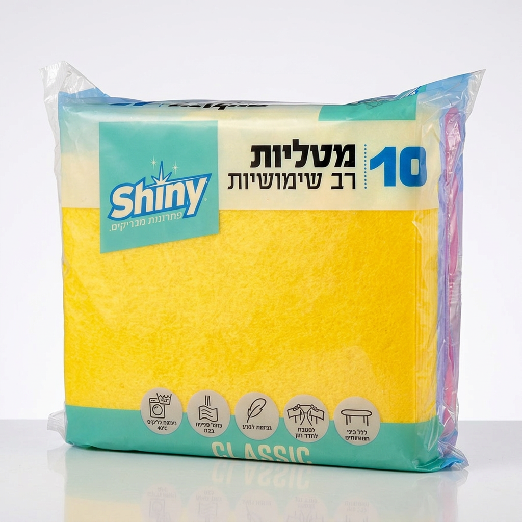 10 מטליות רב שימושי Classic צבעוני