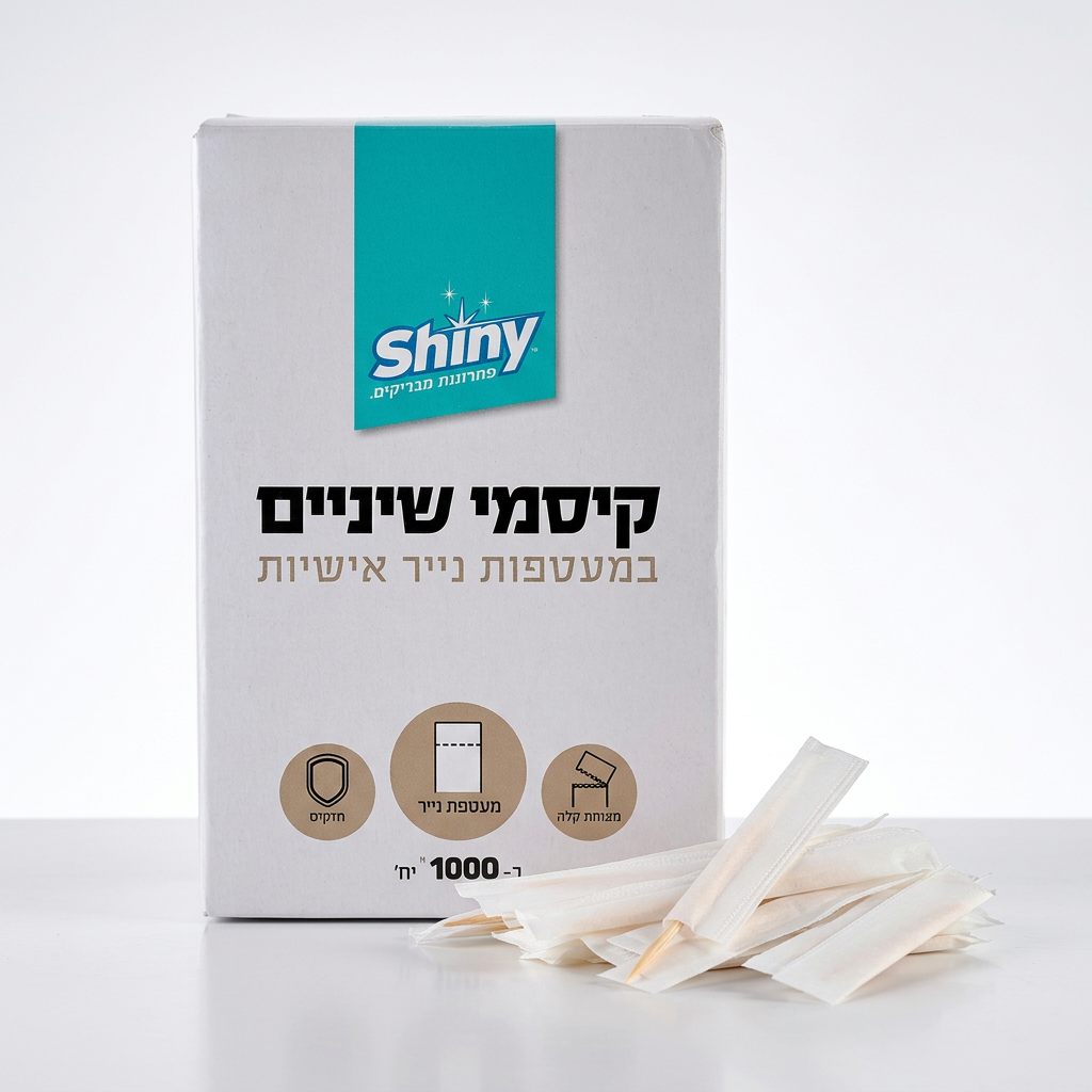 קיסמי שניים בעטיפת נייר אישית (1000 יח')