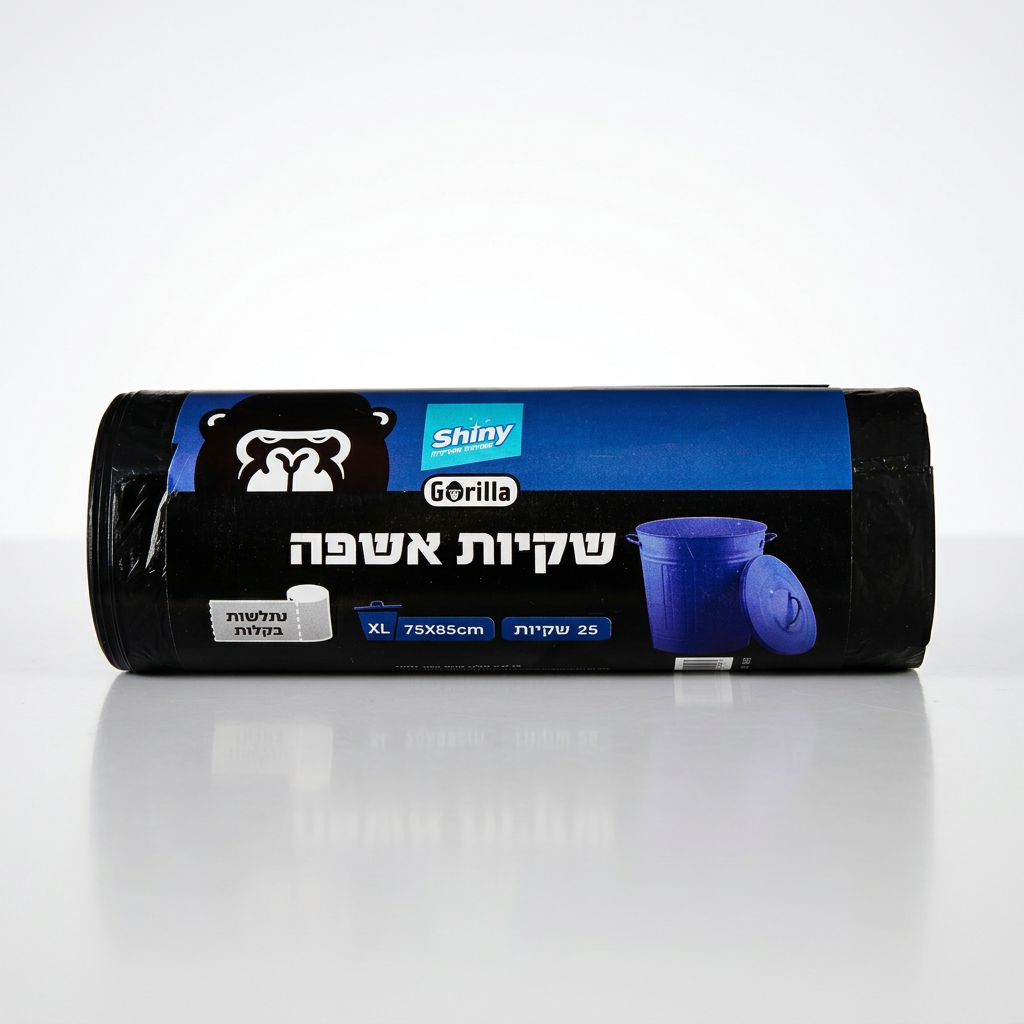 שקיות אשפה גורילה 75*85 בגליל - 25 יח'
