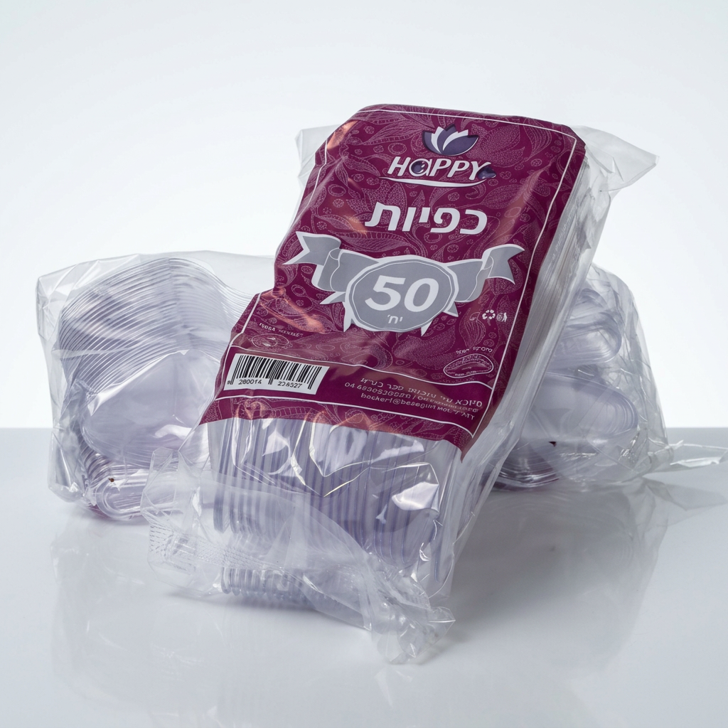 כפית שקופה - ארוז 50 יח' בחבילה