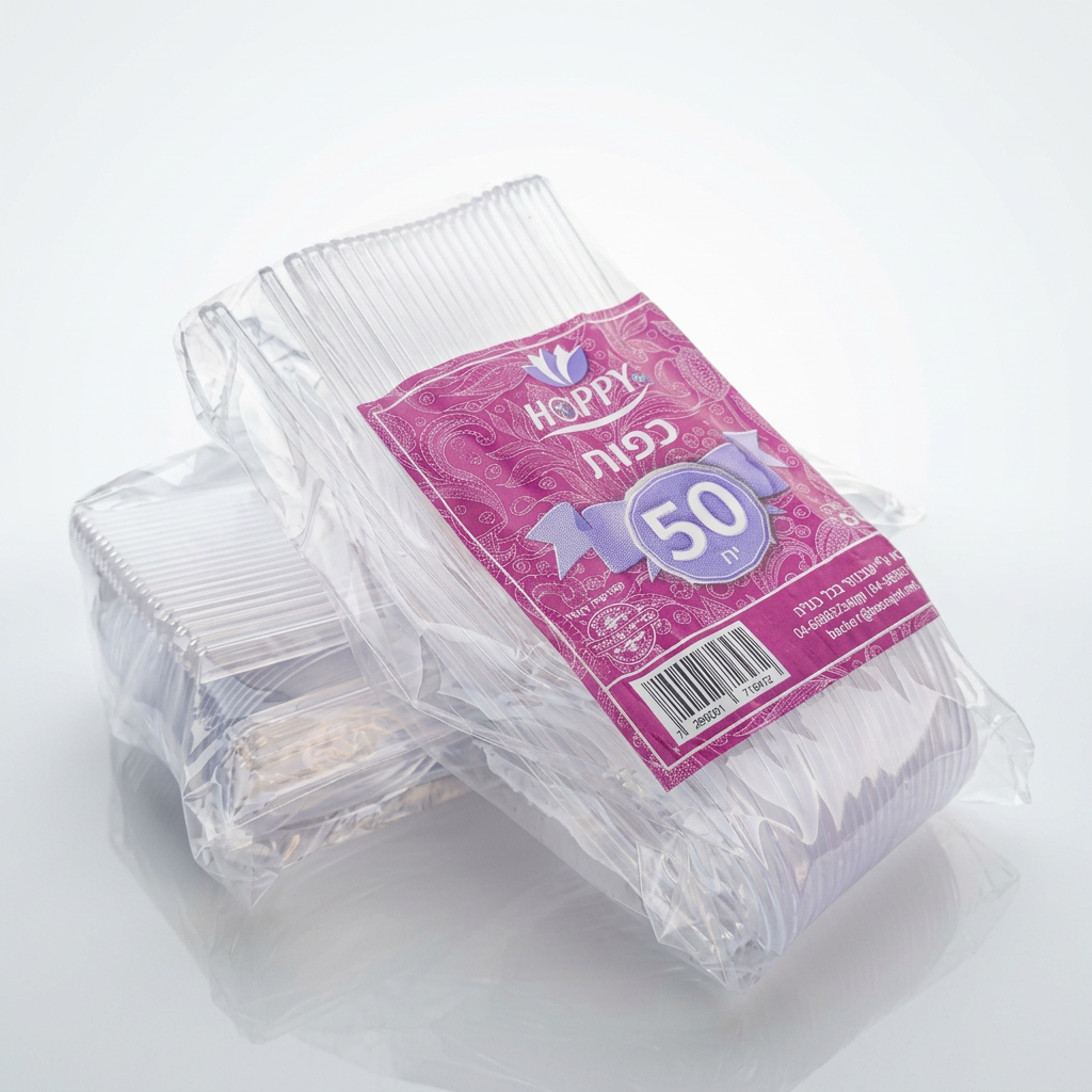 כף שקופה ארוז 50 יח' בחבילה