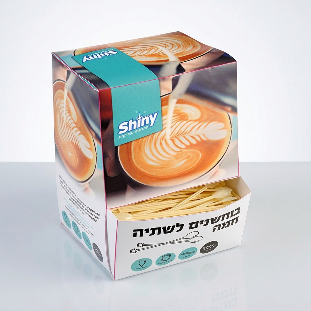 בוחשן קפה פלסטיק - 1000 יח'