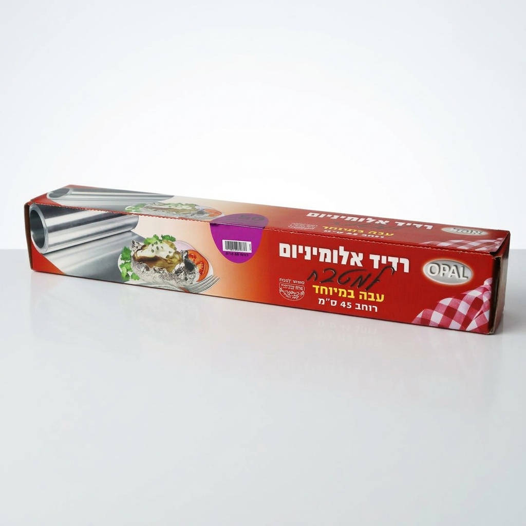 רדיד אלומיניום 45/50 ס"מ 16 מקרון