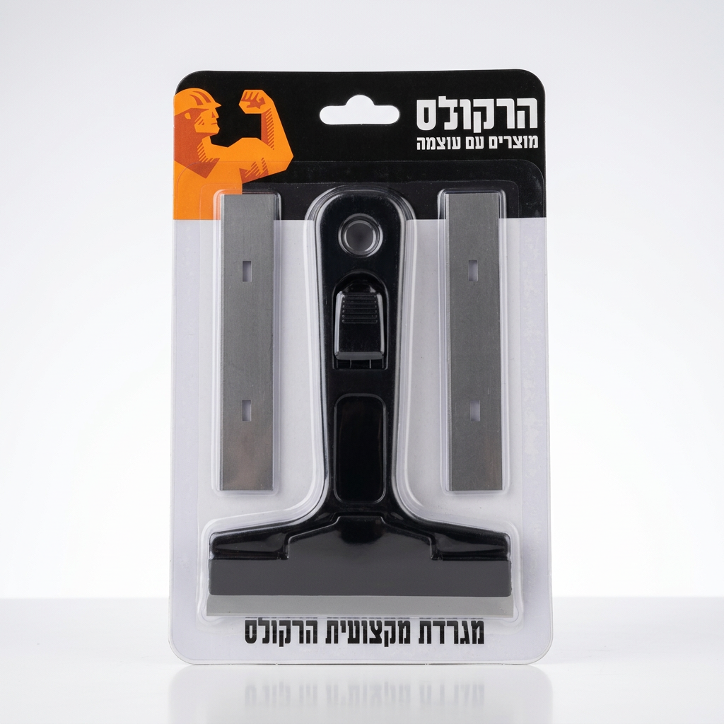 סט מגרדת פלסטיק + סכינים להחלפה