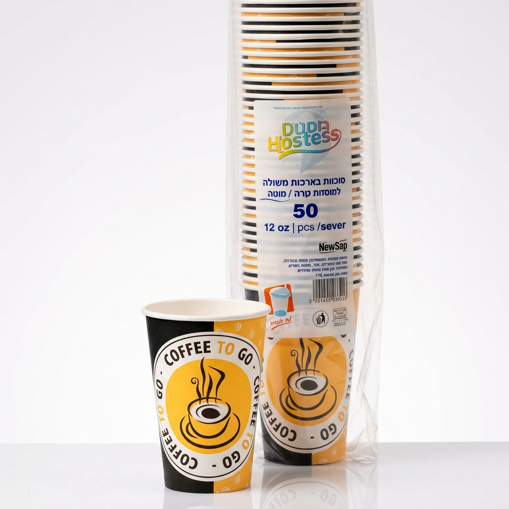 כוס חם 12 OZ - 1000 יח'
