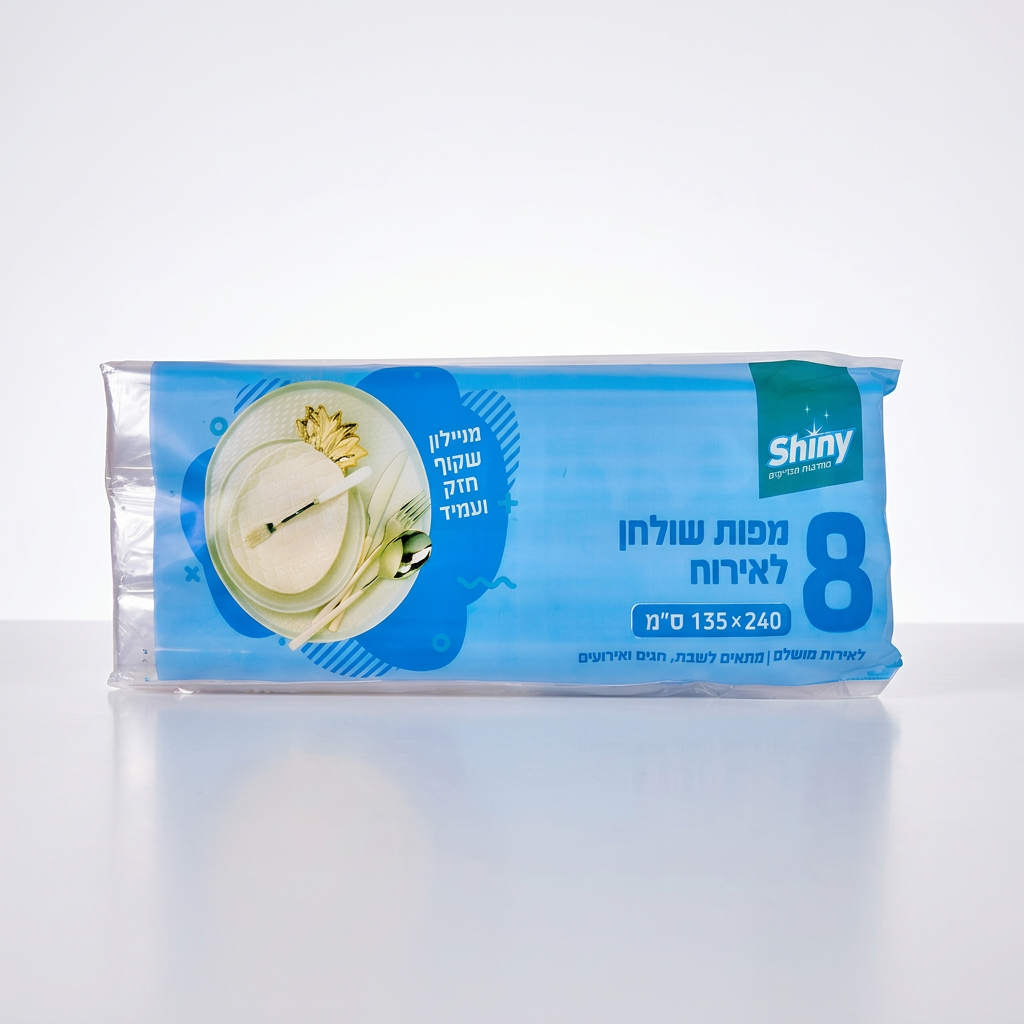 מפת שולחן נילון לאירוח - 8 יח'