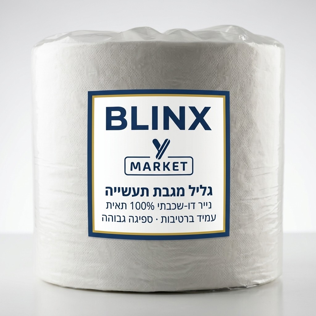 גליל נייר תעשייתי Blinx 28 ס"מ — 100% תאית דו-שכבתי