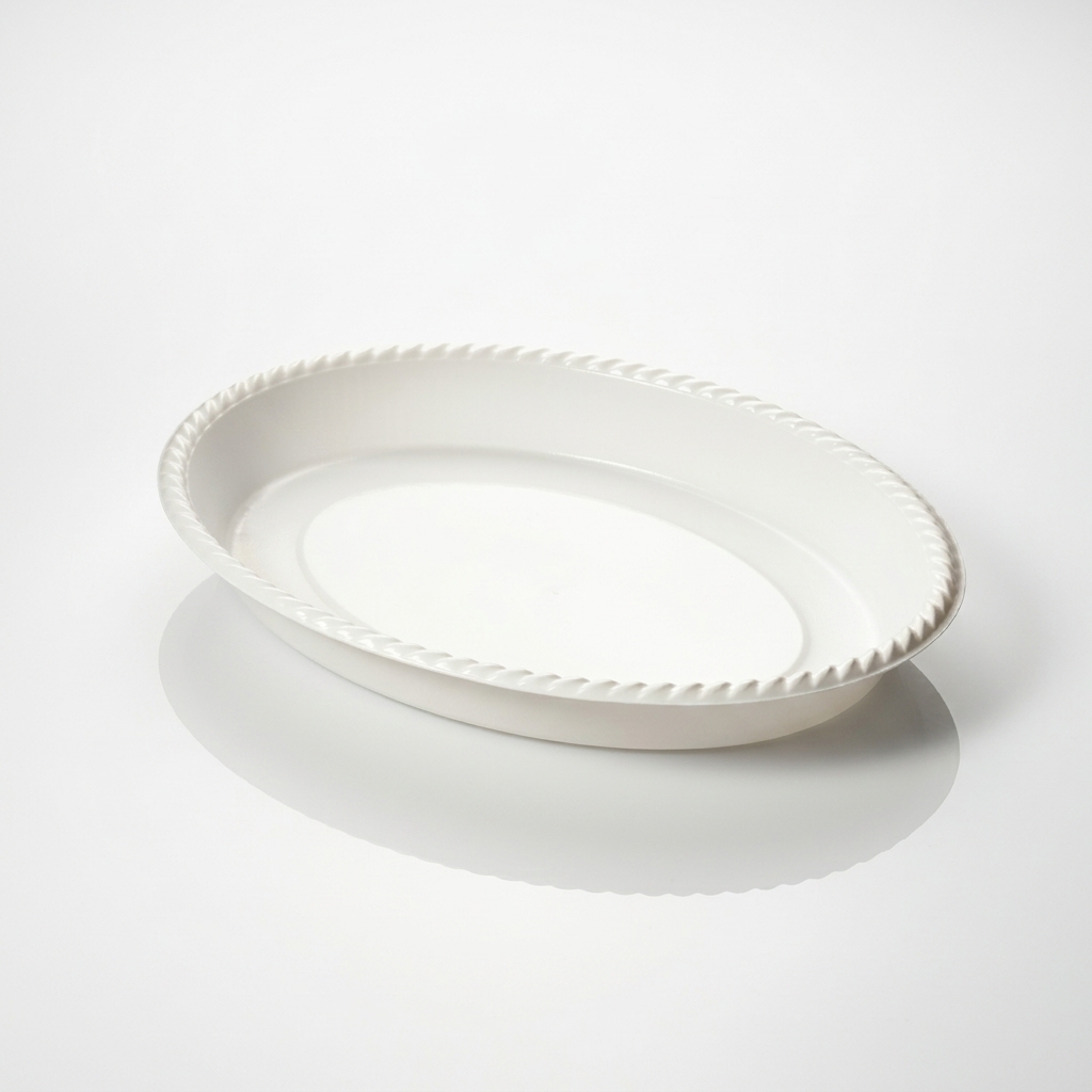 מגש אובלי עמוק P.P. (לבן) חוויה ארוז 20 יח'