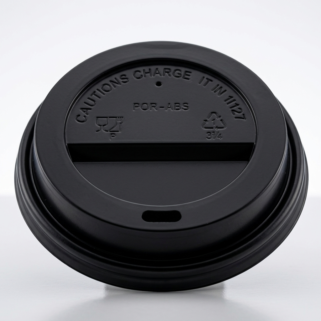 מכסה שחור לכוס 8 OZ - א' 1000 יח'